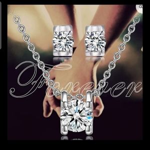 925 silver necklace and earrings set